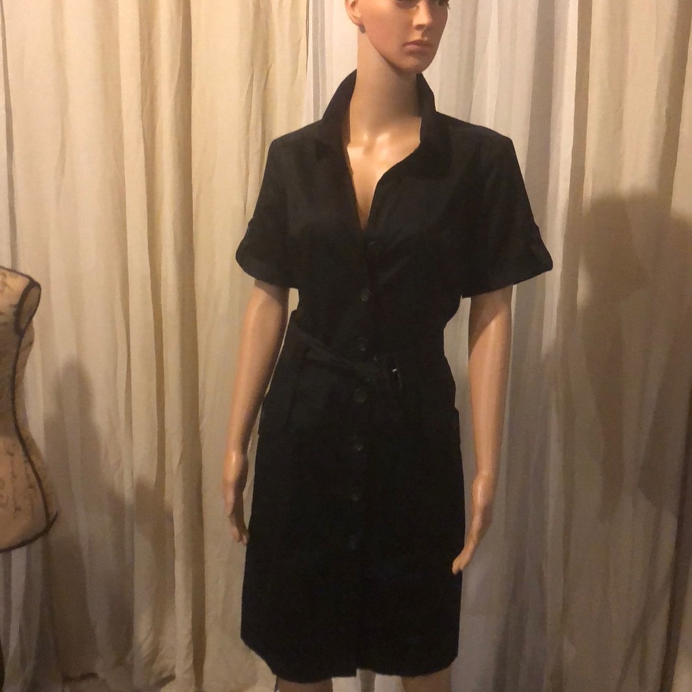 Black cotton dress. Light weight